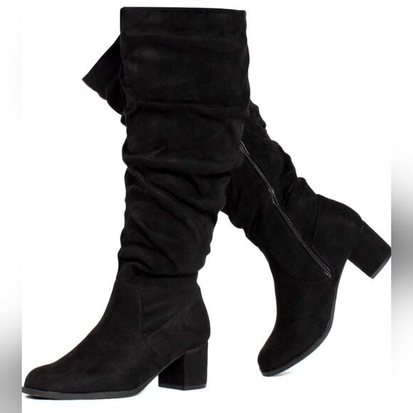 RF ROOM OF FASHION Women's WIDE CALF Slouchy Knee High Boots Size 11W - Picture 1 of 14